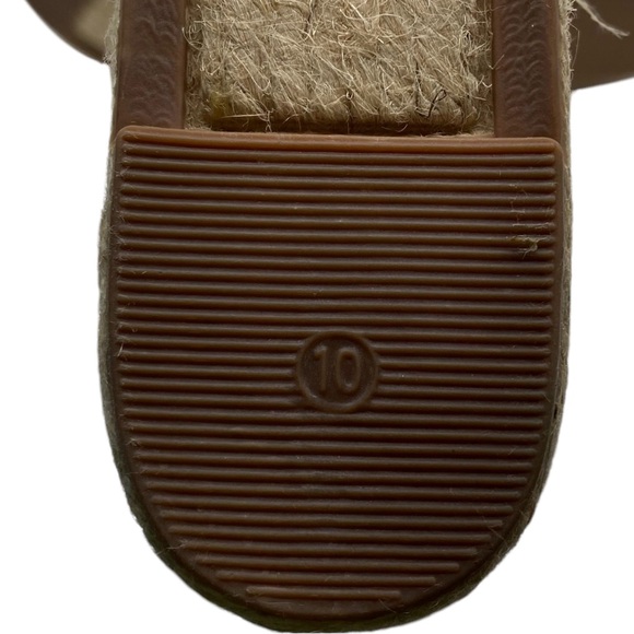 Marc Fisher Womens Shoes Adalla Sandals 10 Brown Wedge Espadrille Wedge Casual - Picture 11 of 13